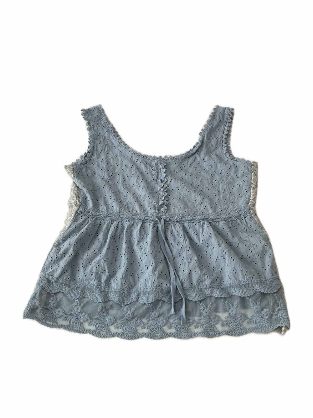 Rare Baby Blue Eyelet Top